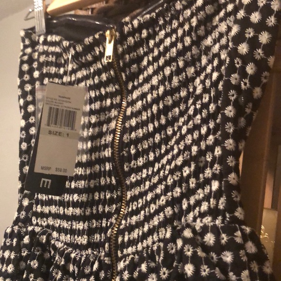 NWT Rampage black and white peplum romper - Picture 3 of 5